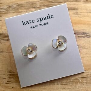 ♠️ kate spade DISCO PANSY Iridescent Floral Stud Earrings